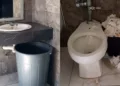 Expusieron las condiciones en que se encuentran los sanitarios de la caseta de cobro de la plaza de Tehuacán.