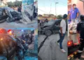 ¡Sin frenos y contra un puente! Camioneta deja ocho heridos en Yatareni