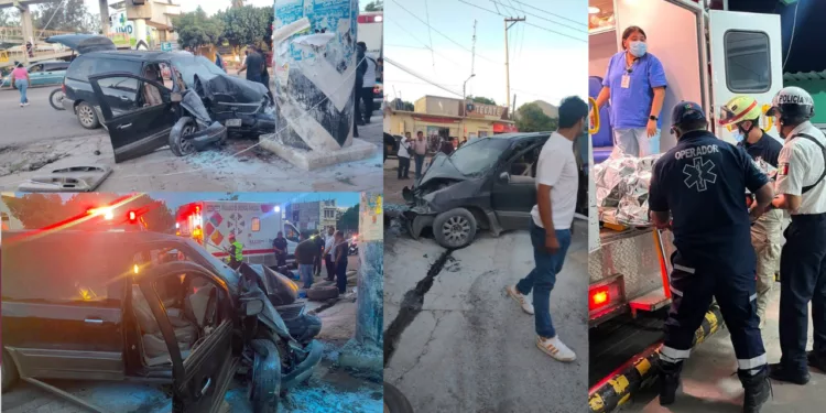 ¡Sin frenos y contra un puente! Camioneta deja ocho heridos en Yatareni