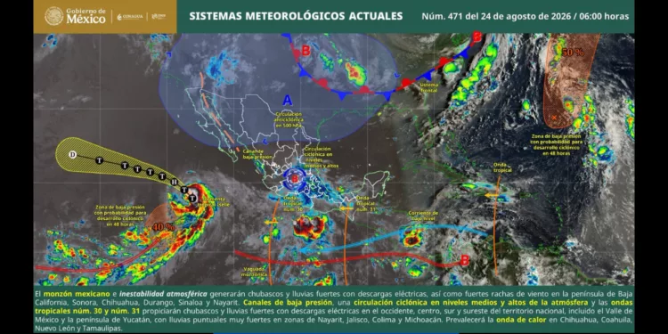 Oaxaca arranca la semana con calor, lluvias y vientos fuertes