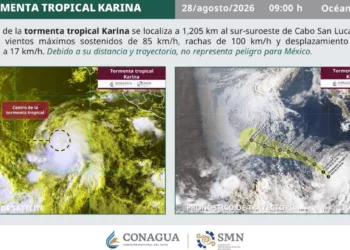 Karina crece en el Pacífico: va rumbo a huracán mayor, pero México queda fuera de su camino