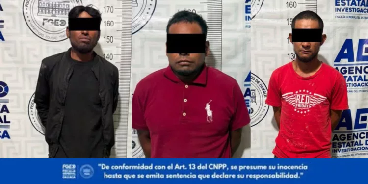 ¡Cristal, dinero y una báscula! Así cayeron tres presuntos vendedores de droga en Suchilquitongo