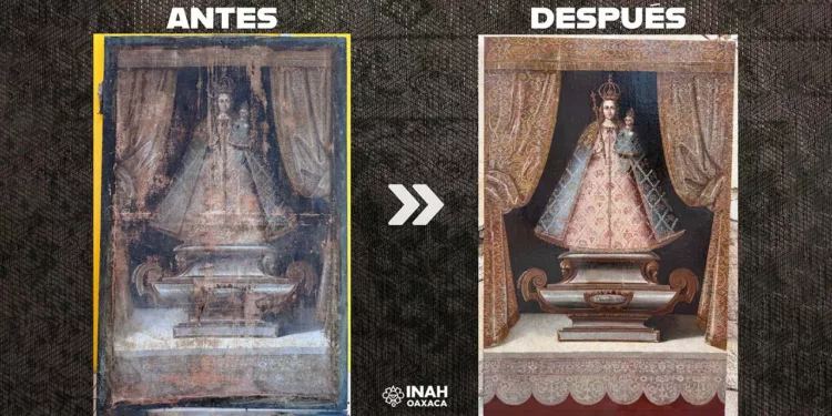 La intervención se realizó a partir de un proyecto previamente revisado y autorizado por el Centro INAH Oaxaca.