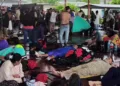 Foto: cortesía // El agotamiento comienza a hacerse evidente entre los integrantes de la caravana migrante “Sueños sin Fronteras” que se encuentra en los límites de Oaxaca con Chiapas.