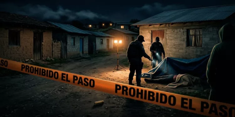¡Noche de violencia en Miahuatlán! Asesinan a balazos a un hombre en San José del Peñasco