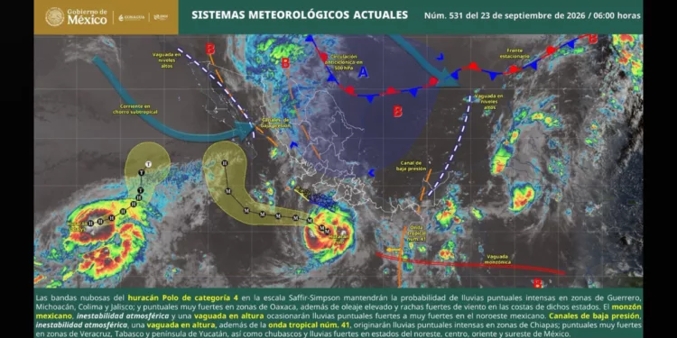 Oaxaca en alerta: “Polo”, onda tropical y vaguada monzónica amenazan con lluvias intensas