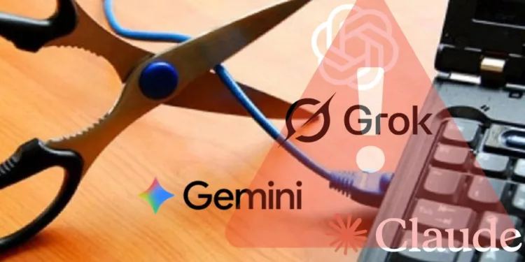 Caída masiva de IA hoy: ChatGPT, Gemini, Claude y Grok sufren interrupción global este 3 de septiembre