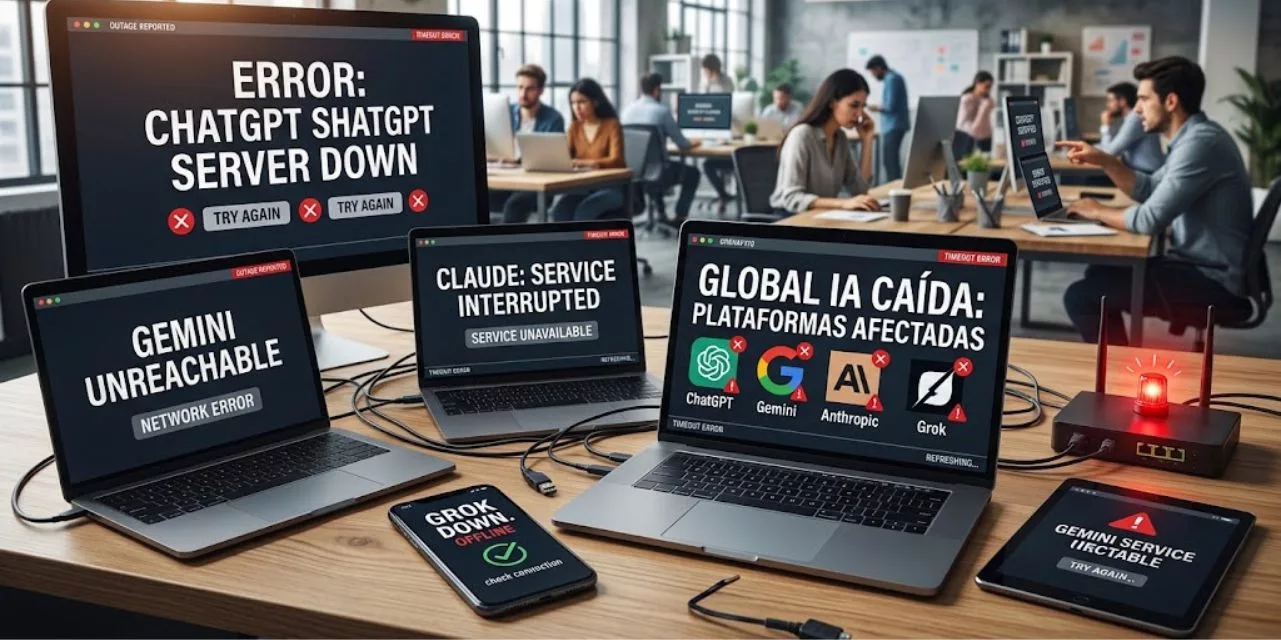 Caída masiva de IA hoy: ChatGPT, Gemini, Claude y Grok sufren interrupción global este 3 de septiembre - El Imparcial de Oaxaca