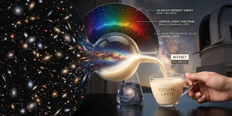 “Cosmic latte”: el verdadero color del universo revelado por la NASA