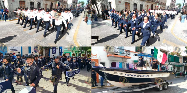 Desfile del 16 de septiembre llena de contingentes y familias las calles de Oaxaca