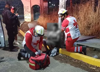 En las inmediaciones del arco del fraccionamiento Álamos fue localizado Lenin Neftalí, severamente herido y amarrado a un poste de luz.