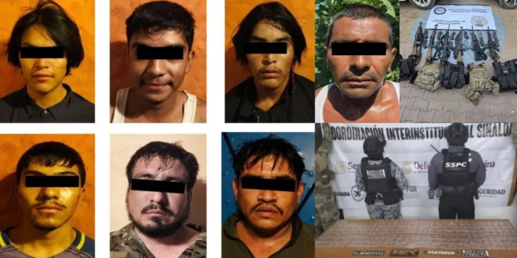 ¡Golpe en Mazatlán! Caen ocho y aseguran 19 armas, explosivos y fentanilo