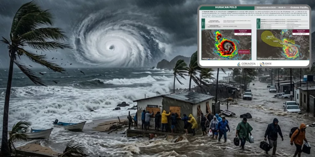 ¡Polo alcanza categoría 5! El Pacífico mexicano se prepara ante lluvias, vientos extremos y posibles inundaciones