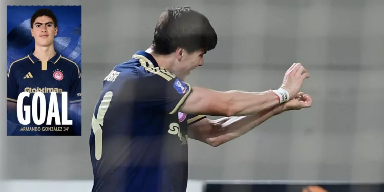 VIDEO | “Hormiga” González se estrena como goleador en Europa con el Olympiacos