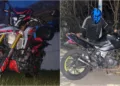 Las motocicletas robadas, una Hero Hunk 160 R y una Vento 300, ya son rastreadas por corporaciones de seguridad.