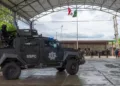 Foto: Municipio de Juchitán // Operativo federal en instalaciones de la policía municipal de Juchitán.