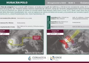 VIDEO | Polo golpea Baja California Sur y avanza hacia Sonora entre lluvias torrenciales y vientos peligrosos