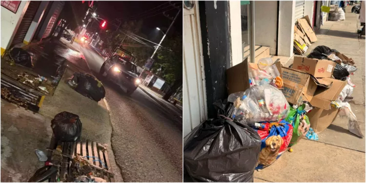 Foto: redes sociales // Se ha vuelto normal ver basura amontonada todos los días en las calles de Puerto Escondido.
