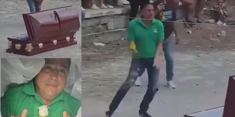 VIDEO | El “muerto” que farmea aura: político sale de un ataúd para captar simpatizantes en México
