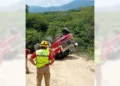 Pipa sufre accidente en Santa María Huatulco; presuntamente prestaba servicio al municipio