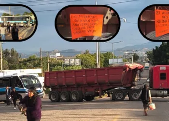 ¡Sin agua, pero con bloqueo! Seis colonias paralizan la Y de Zaachila
