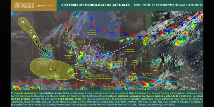 Oaxaca, bajo presión del clima: lluvias intensas y tormentas anticipan una jornada de riesgo