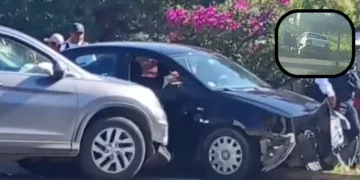 ¡Voló hacia el carril contrario! Choque múltiple en la 175 deja tres vehículos dañados