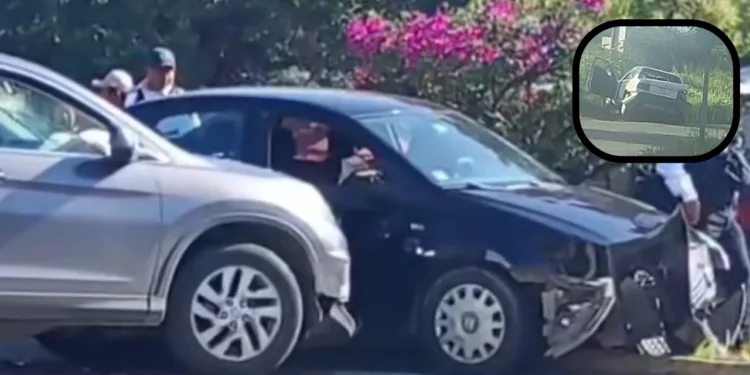 ¡Voló hacia el carril contrario! Choque múltiple en la 175 deja tres vehículos dañados