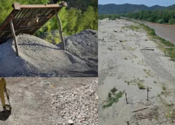 Denuncian extracción de material pétreo en el río Copalita; piden intervención de autoridades