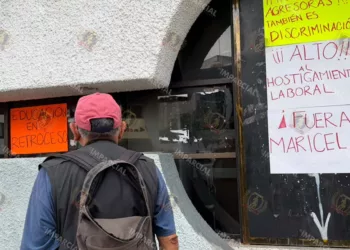 Foto: Jesús Santiago // Protesta en oficinas de la SEP.