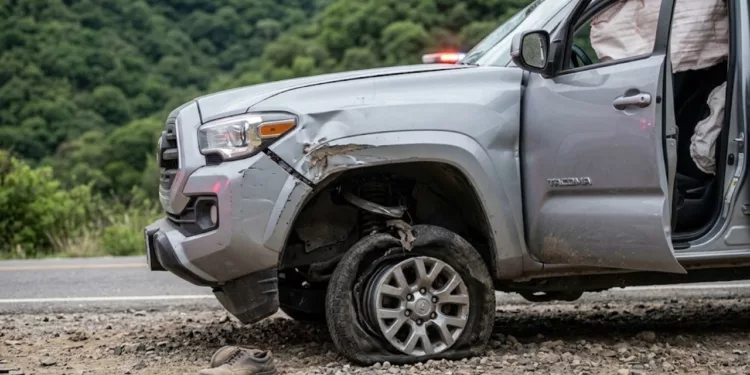 Accidente en carretera deja tres colaboradores de senador heridos en Tepuxtepec Mixe
