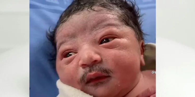 Bebé con bigote viral: ¿Es real o creado con Inteligencia Artificial?