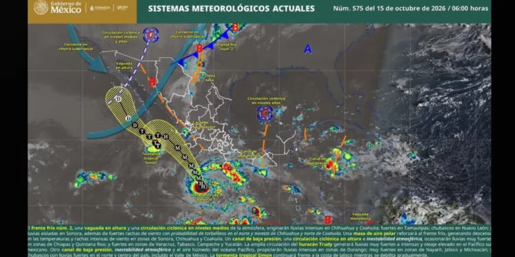Trudy amenaza a Oaxaca con lluvias intensas; alertan por oleaje elevado y la llegada de un frente frío