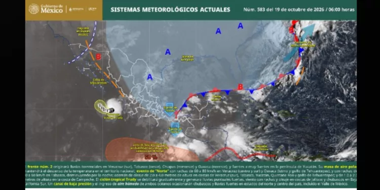 Lluvias intensas, vientos de hasta 80 km/h y frío: el frente frío golpea a Oaxaca