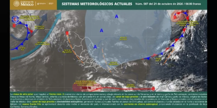 Masa de aire polar golpea Oaxaca: fuertes vientos, oleaje elevado y frío en zonas serranas
