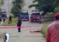 Corporaciones policiales y agentes de la Fiscalía acordonaron el sector Robles Poniente tras el hallazgo del cuerpo acribillado