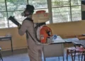 Durante la jornada se efectuaron trabajos de fumigación para combatir al mosquito Aedes aegypti.