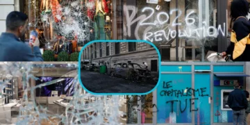 Francia amanece entre vidrios rotos, comercios saqueados y autos incendiados tras protestas por el costo de vida