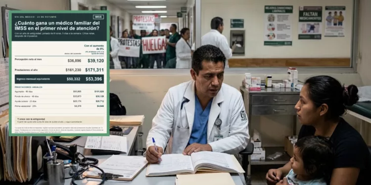 IMSS revela cuánto gana un médico familiar: $39 mil al mes y hasta $53 mil con prestaciones