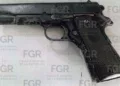 La pistola tipo escuadra y los nueve cartuchos útiles quedaron bajo resguardo del Ministerio Público.