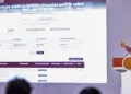 La presidenta presenta el balance de las compras consolidadas de medicamentos desde el Salón Tesorería.