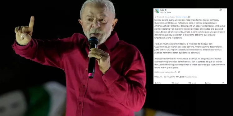 Lula despide a Cuauhtémoc Cárdenas y lo reconoce como referente de la izquierda latinoamericana