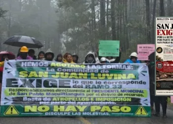 ¡Estalla la protesta en San Juan Luvina! Acusan al alcalde de retener recursos y bloquean intermitentemente la Oaxaca-Tuxtepec