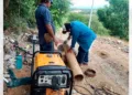 Foto: Municipio de Puerto Escondido // Maquinaria obsoleta y reparación rústica para intentar dotar de agua a Puerto Escondido.