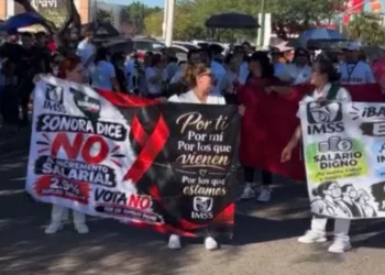 Foto: redes sociales // Movilización en Cajeme, Sonora.