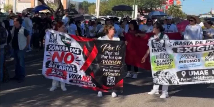 Foto: redes sociales // Movilización en Cajeme, Sonora.