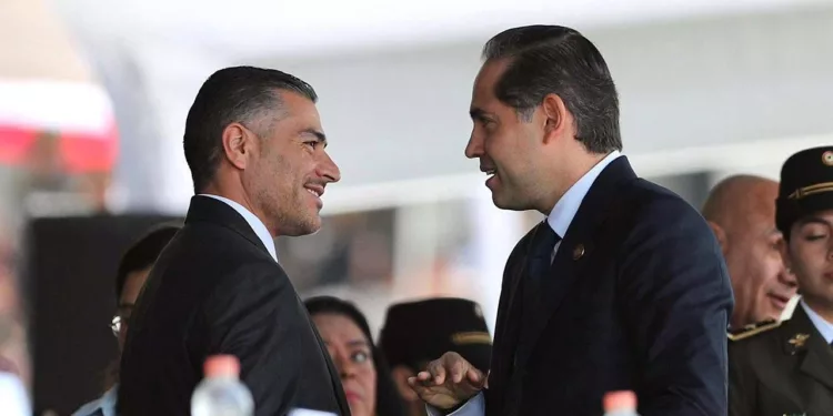 Foto: cortesía // Omar García Harfuch y el diputado Raúl Bolaños Cacho.