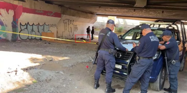 Peritos de la Fiscalía General del Estado de Oaxaca arribaron al puente IV Centenario, a un costado del Parque del Amor, para realizar el procesamiento pericial de la escena.