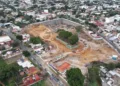 Foto: cortesía // La construcción del centro comercial Parque Oaxaca avanza en su primera etapa.