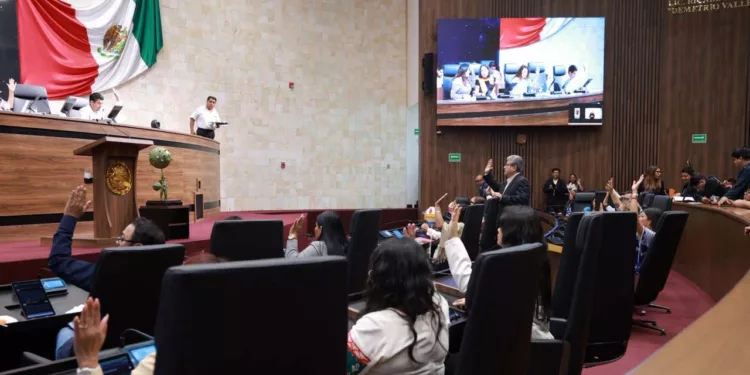 Sesión en el Congreso de Oaxaca.
